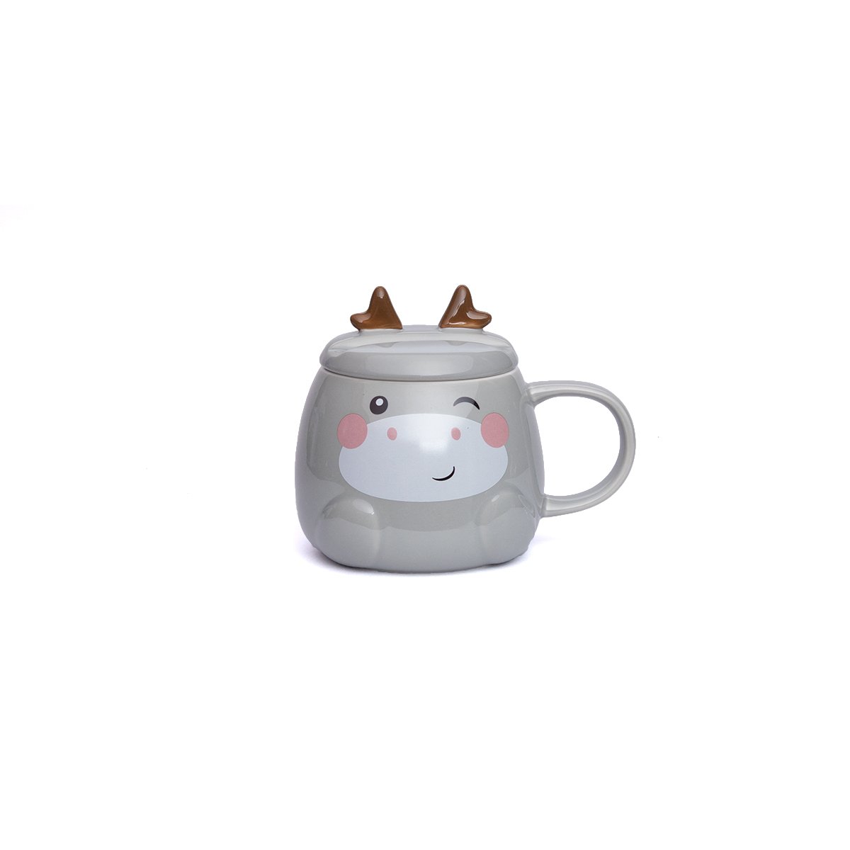 Mug Vaquita kawaii kawaii - Rosado - Cerámica 320 ml